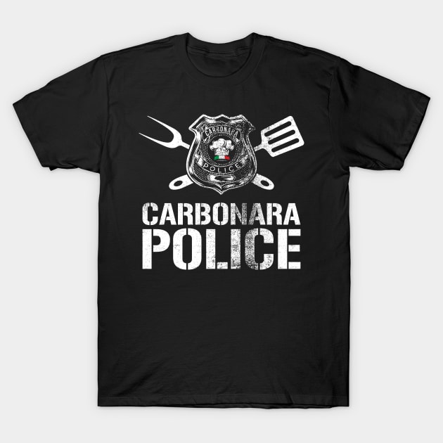 Carbonara Police Funny Italian Food T-Shirt by zeno27